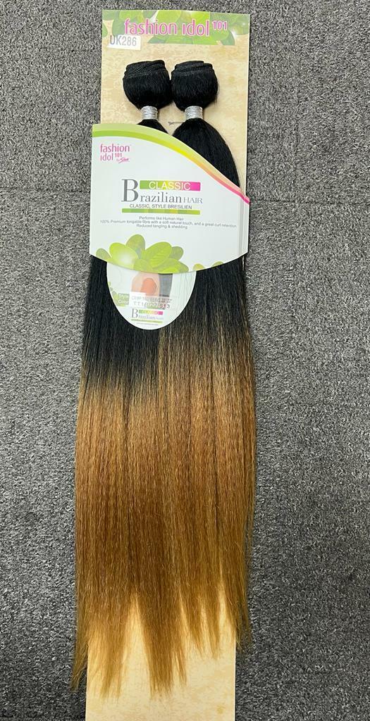 SLEEK FASHION IDOL CLASSIC BRAZILIAN CRIMPY YAKI WEAVE synthetic hair