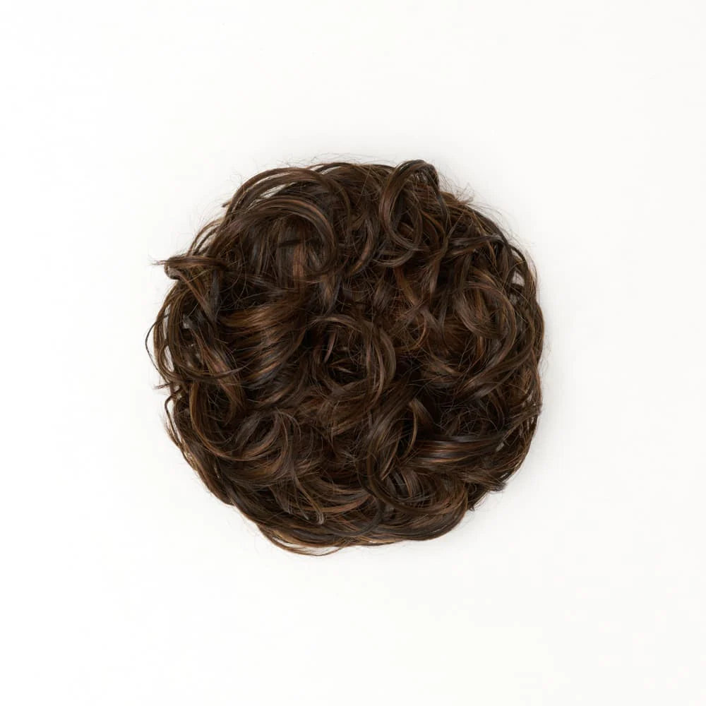 STRANDED HEAT RESISTANT CURLY MESSY BUN