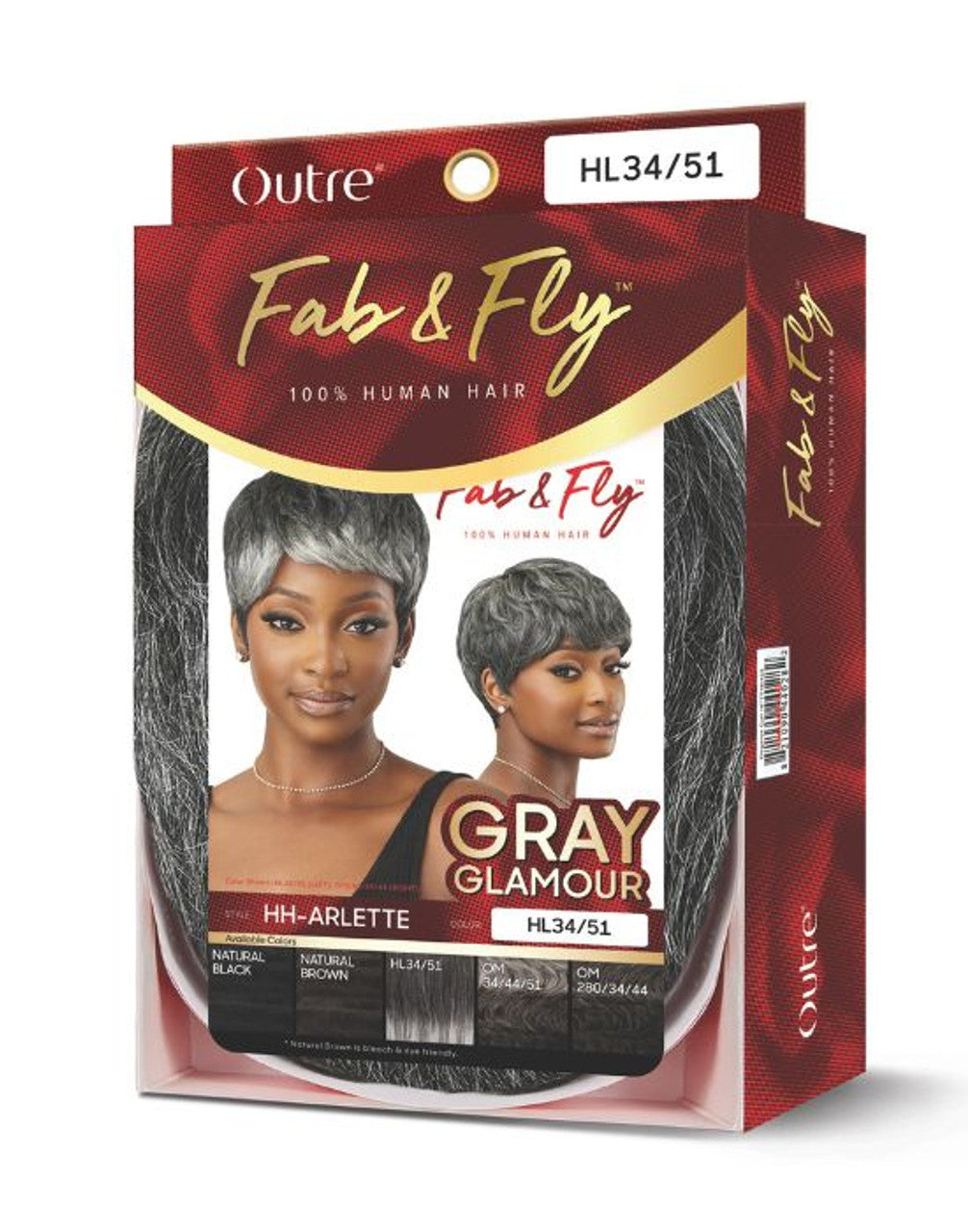 Fab & Fly Grey Glamour - Arlette: Length:  2-4"