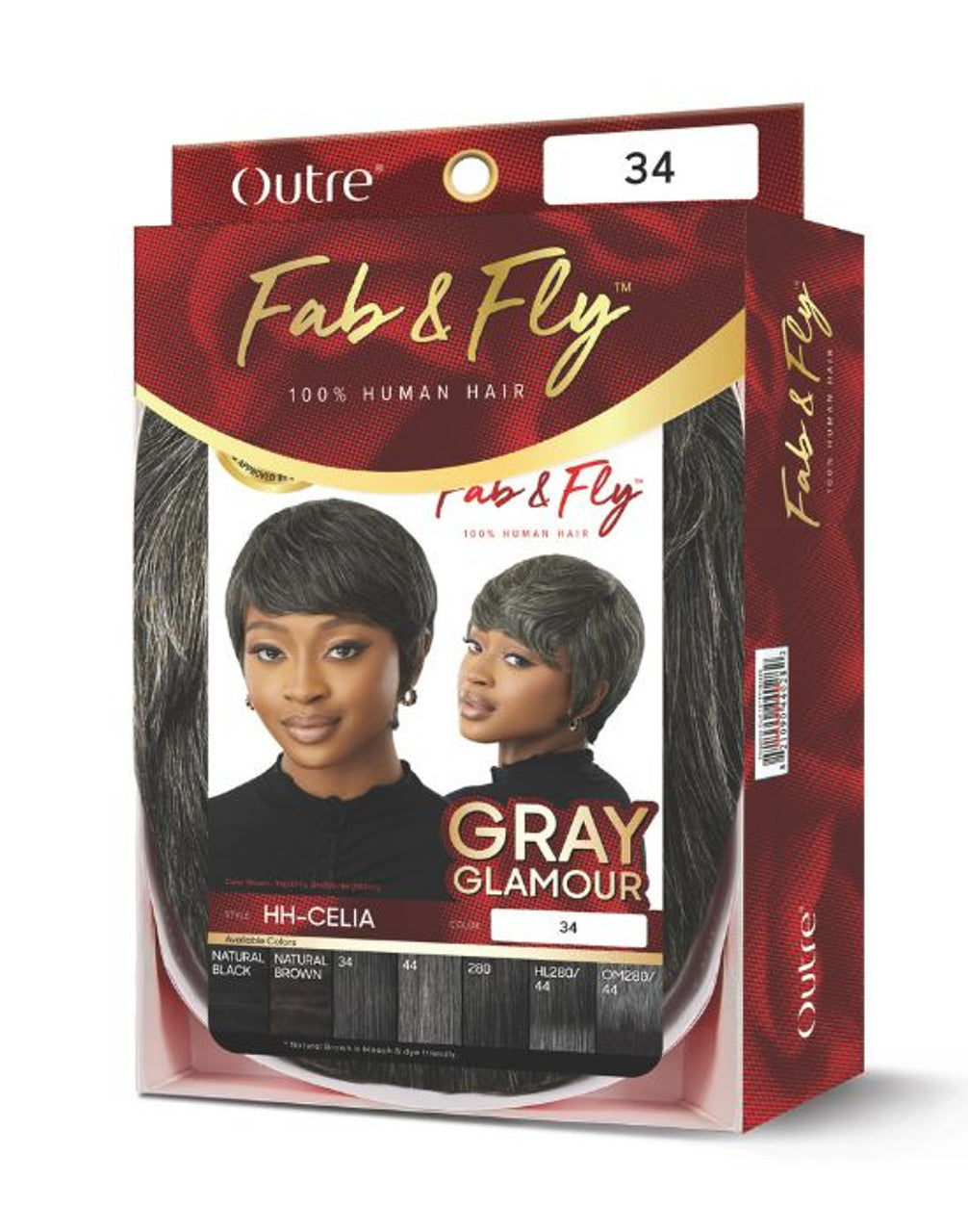 Fab & Fly Grey Glamour - Celia Length: 3-4"