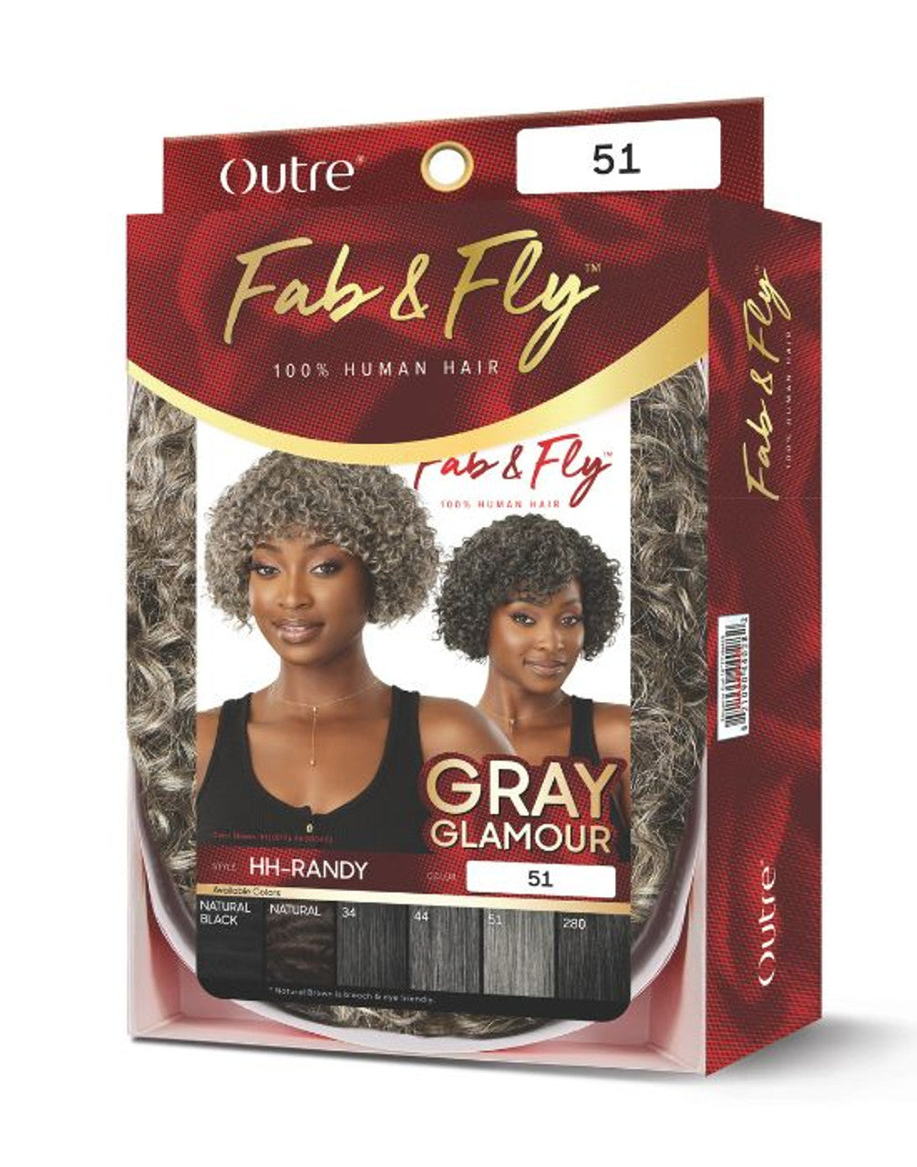Fab & Fly Grey Glamour - Randy: Length: 4-6"