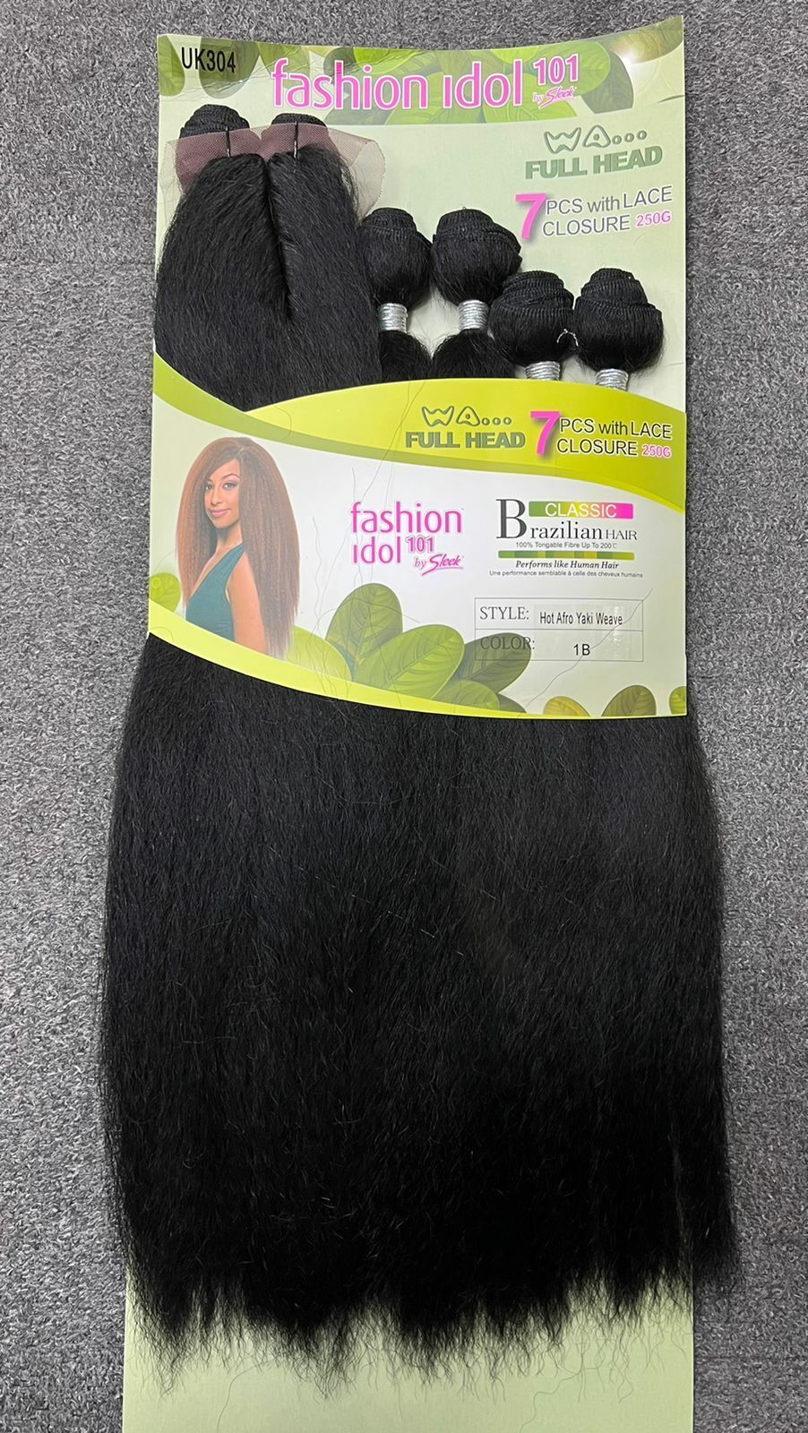 Sleek Fashion Idol 101 Classic Tongable Hot Afro Yaki Weave 250G
