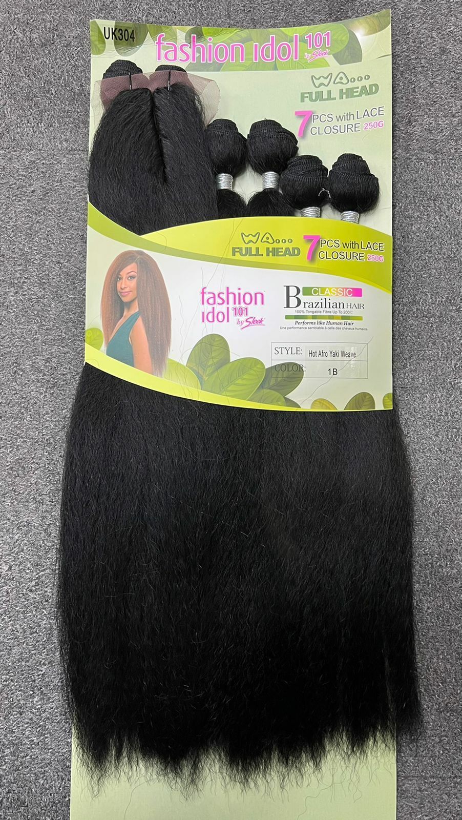 Sleek Fashion Idol 101 Classic Tongable Hot Afro Yaki Weave 250G