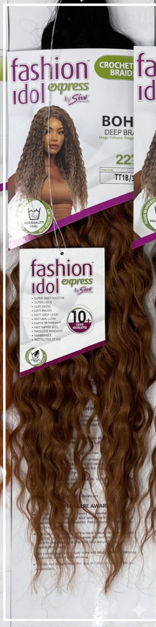 SLEEK BOHO DEEP BRAID FASHION IDOL EXPRESS SYNTHETIC WEAVE: 22”