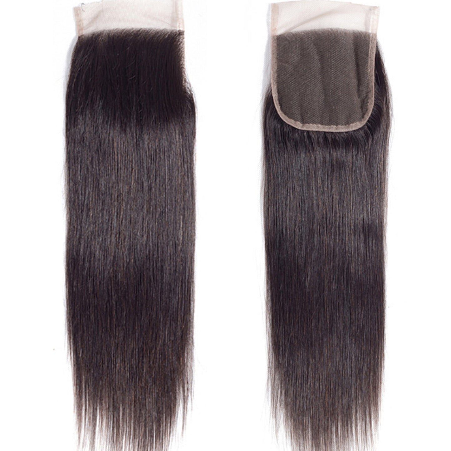 Sleek Virgin Gold Brazilian NATURAL STRAIGHT CLOSURE 4” x 4”