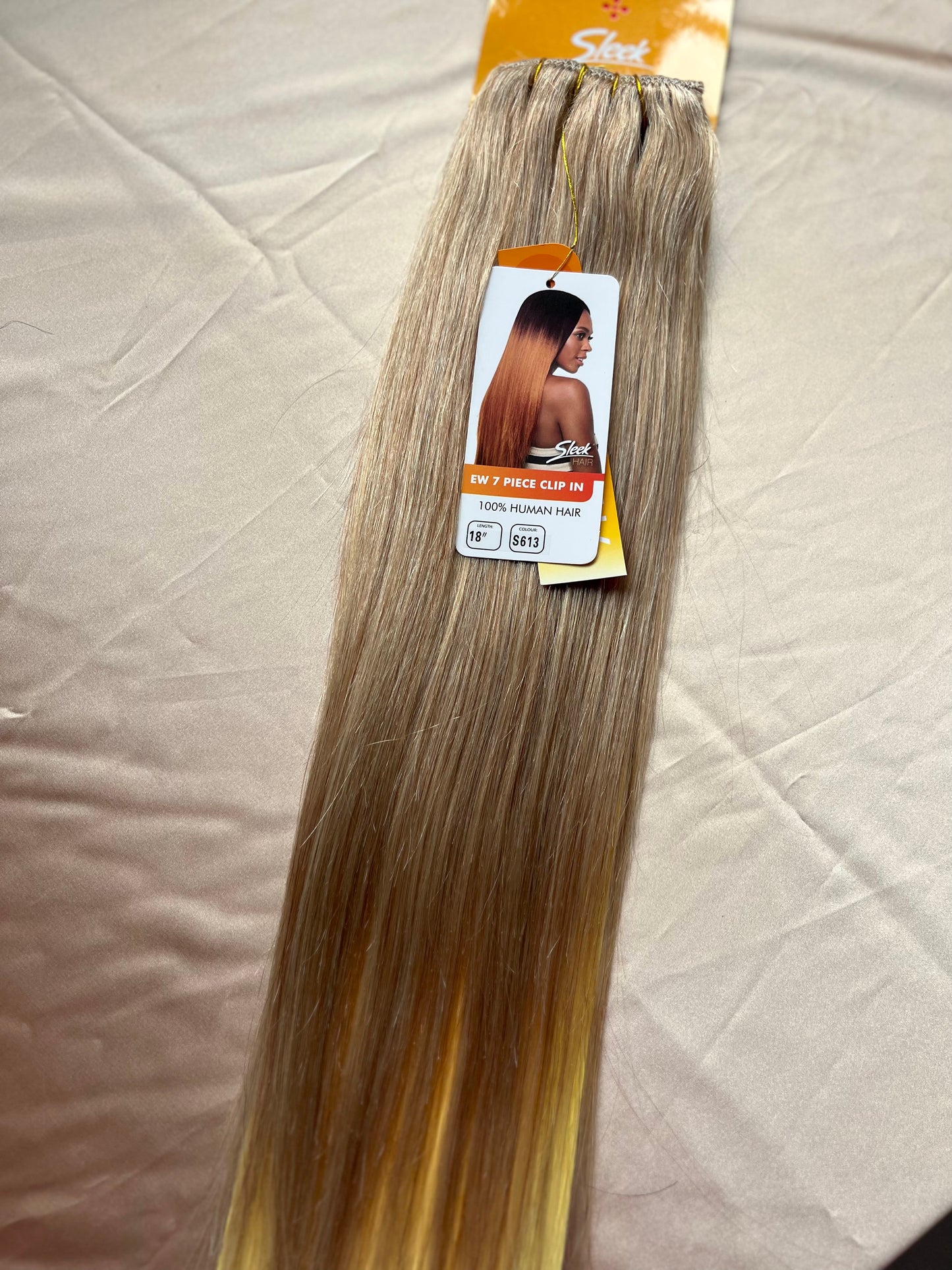 Sleek EW 7 Piece Human Hair Clip In Extensions 100g