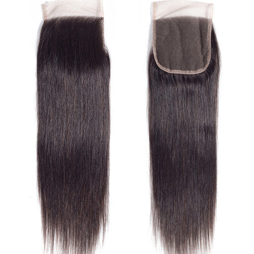 Sleek Virgin Gold Brazilian Straight 4x4 Closure