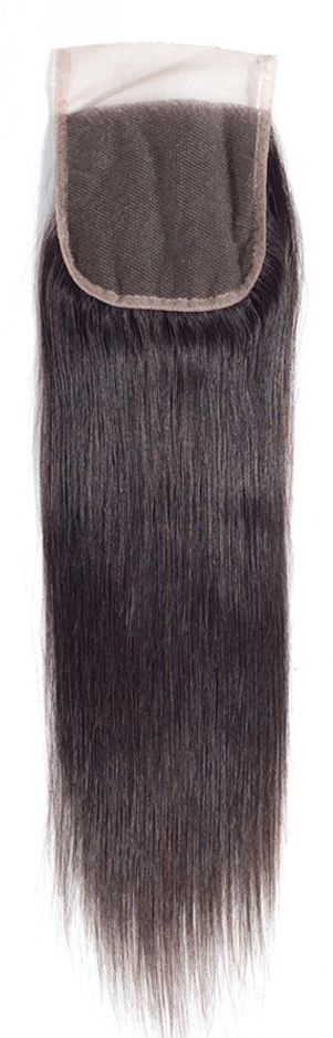 Sleek Virgin Gold Brazilian Straight 4x4 Closure