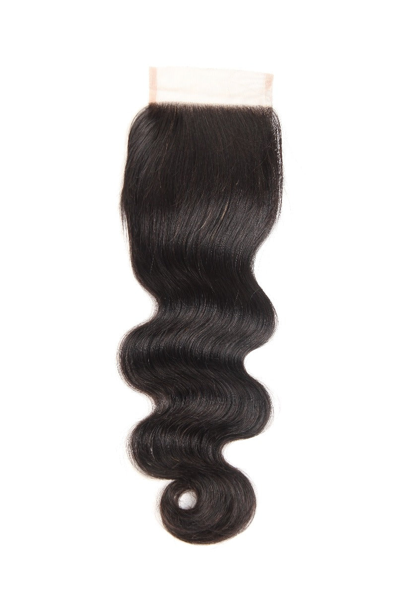 Sleek Virgin Gold Brazilian Body Wave 4x4 Closure