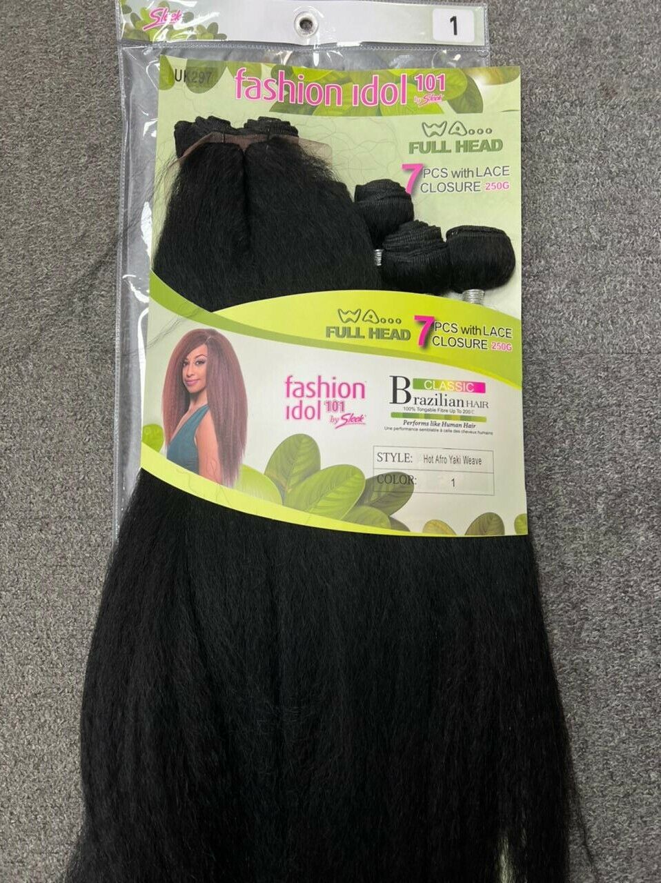 Sleek Fashion Idol 101 Classic Tongable Hot Afro Yaki Weave 250G