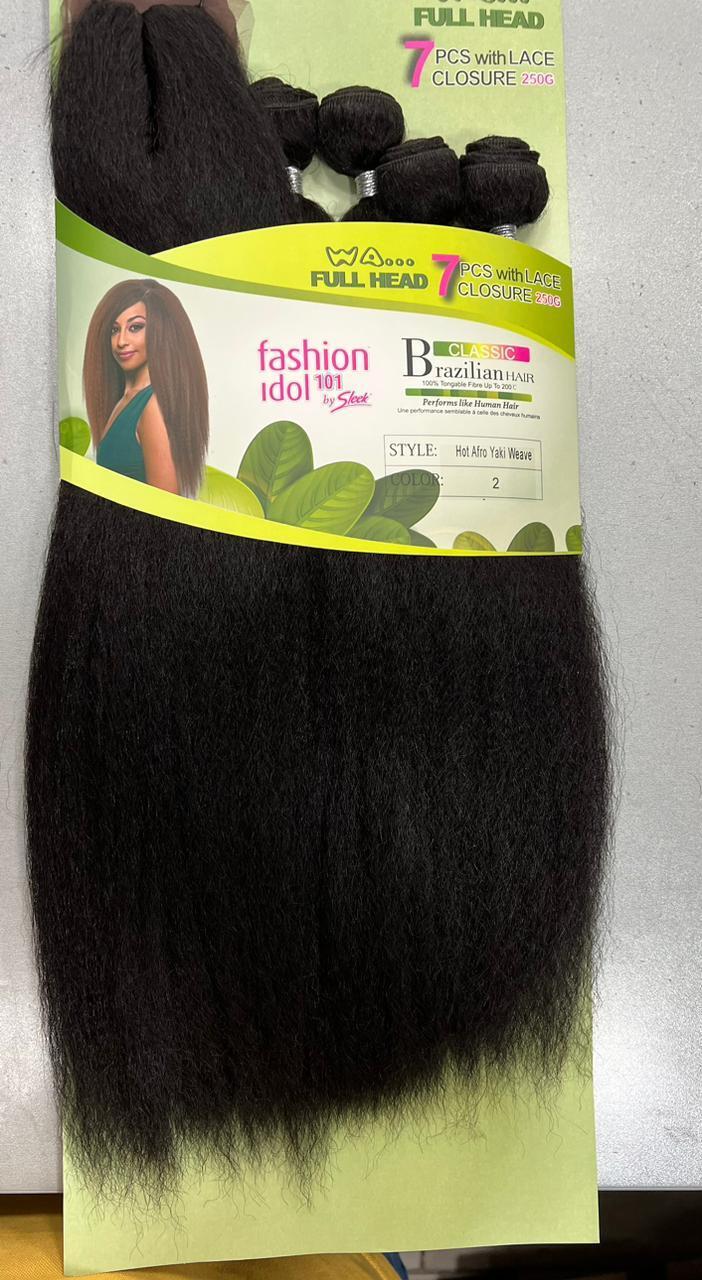 Sleek Fashion Idol 101 Classic Tongable Hot Afro Yaki Weave 250G