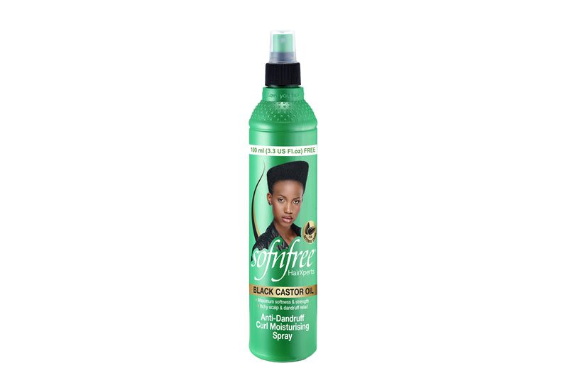 Sof n Free Black Castor Oil Anti-Dandruff Curl Moisturising Spray 350ml