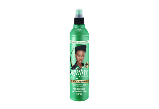 Sof n Free Black Castor Oil Anti-Dandruff Curl Moisturising Spray 350ml