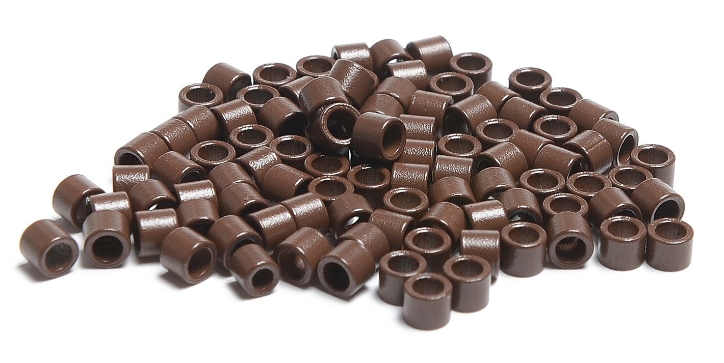 Beauty Works Aluminium Micro Rings 500 Pieces - Brown