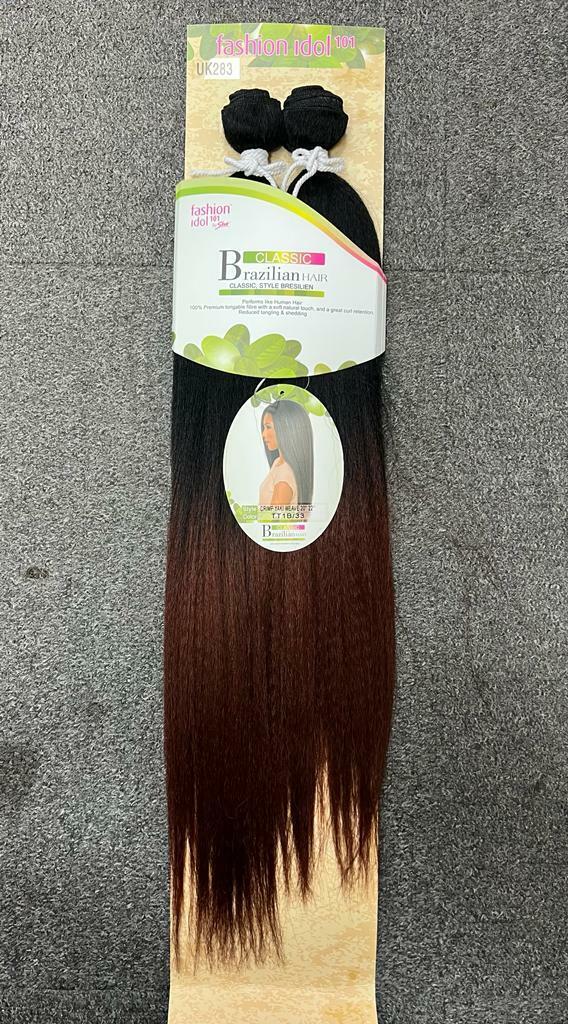 SLEEK FASHION IDOL CLASSIC BRAZILIAN CRIMPY YAKI WEAVE synthetic hair