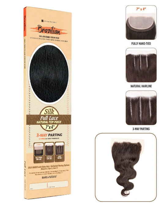 Sensationnel Bare & Natural Brazilian Silk Closure 7x4 Body