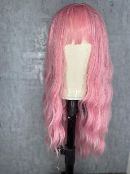 Pink Candy Floss Synthetic Wig