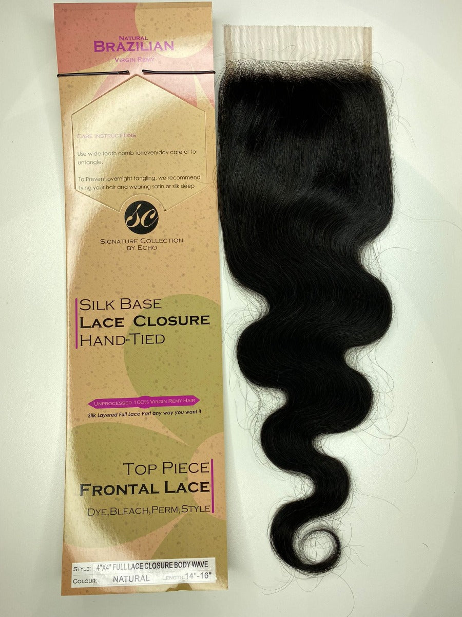 Signature Collection 4"x4" Full Lace Closure Body Wave