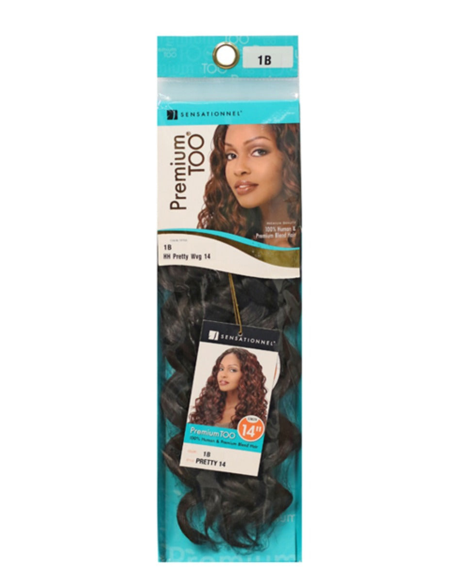 Premium Too Pretty Weave 100% Human Hair with Premium Blend Hair