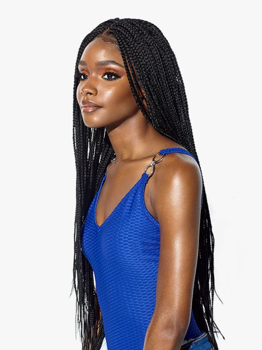 Cloud 9 Ruwa Swiss Lace Parting 4x4 Box Braid 36" Wig