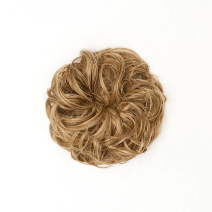 STRANDED HEAT RESISTANT CURLY MESSY BUN
