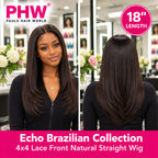 Echo Brazilian Collection 4x4 Lace Front Natural Straight Human Hair Wig