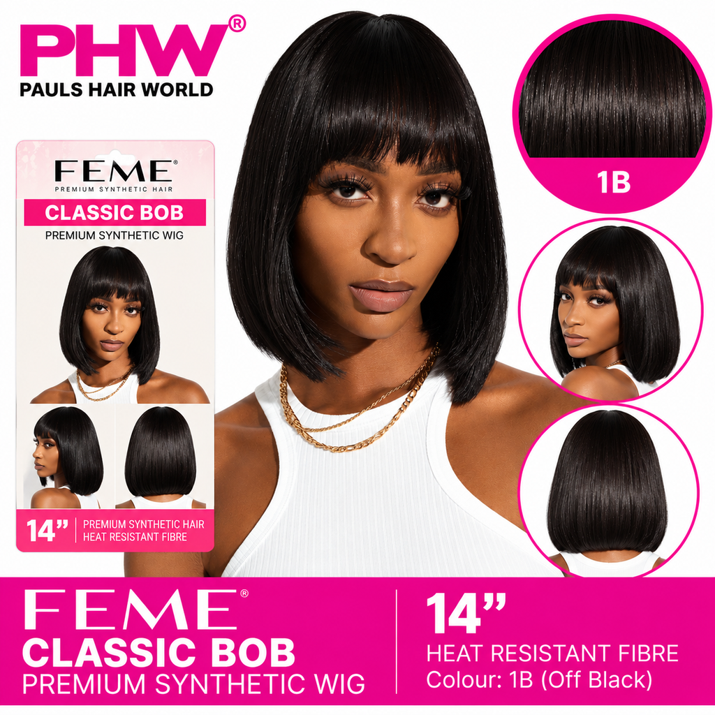 Feme Collection Classic Bob Synthetic Wig with Fringe
