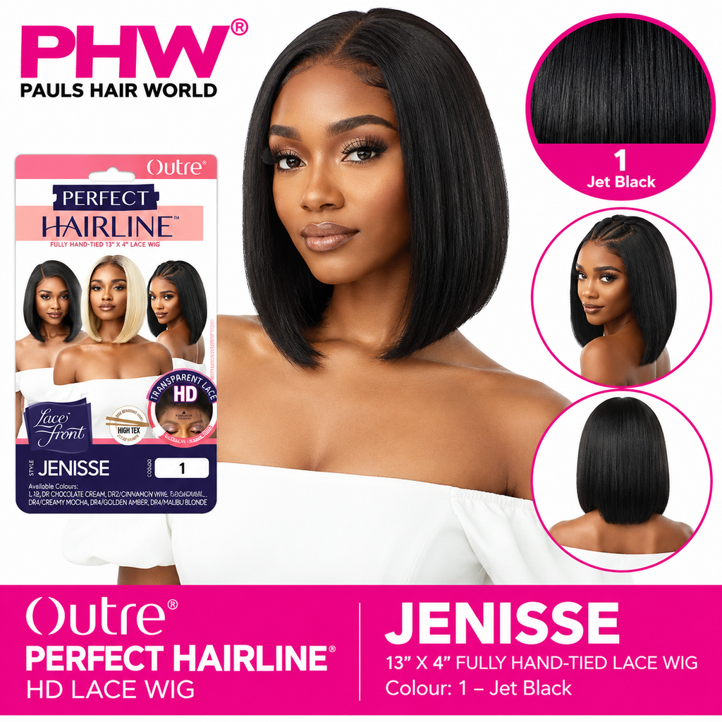 Outre Perfect Hairline Jenisse Synthetic 13x4 HD Lace Bob Wig