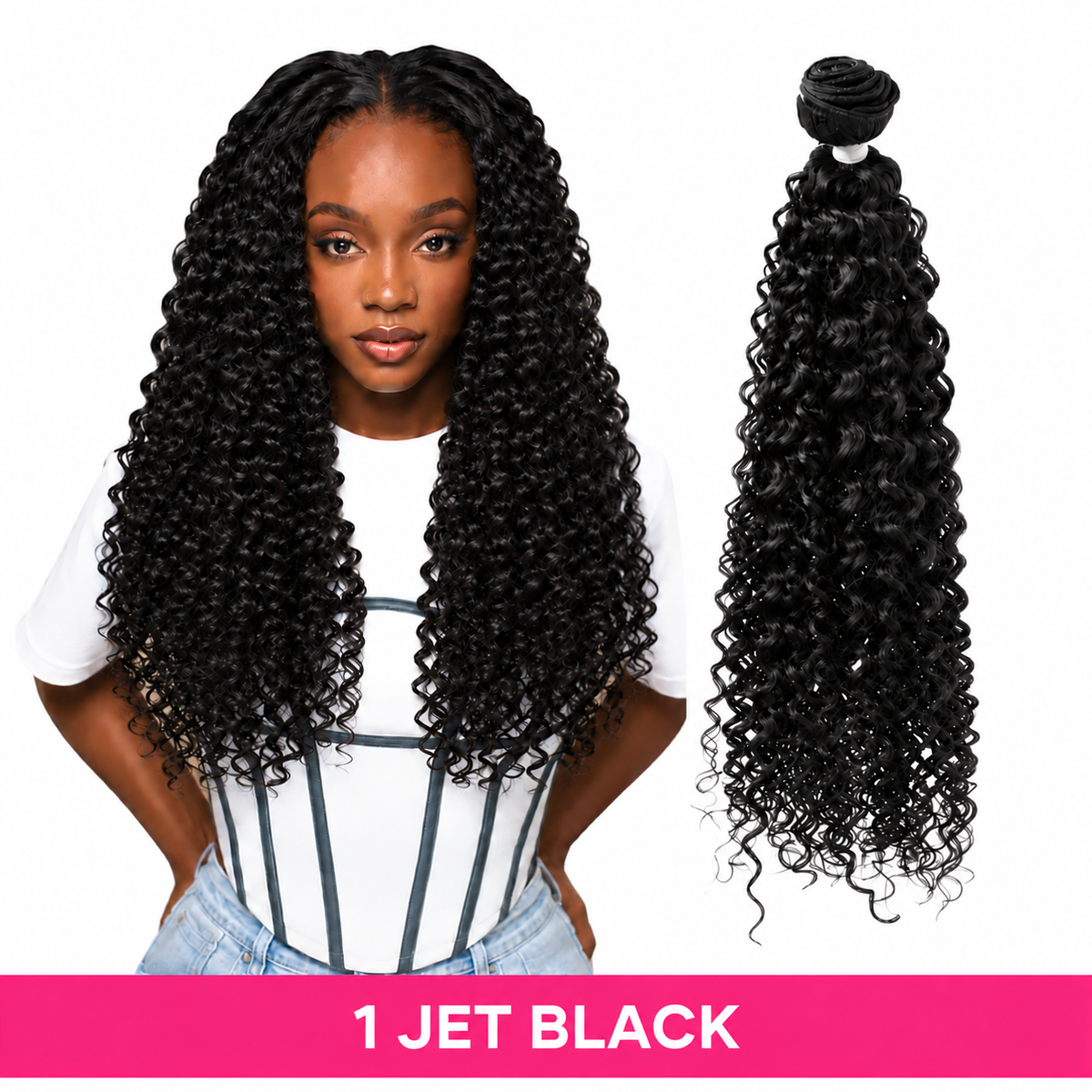 Feme Synthetic Weave - Deep Wave: Synthetic that feels like human hair.
