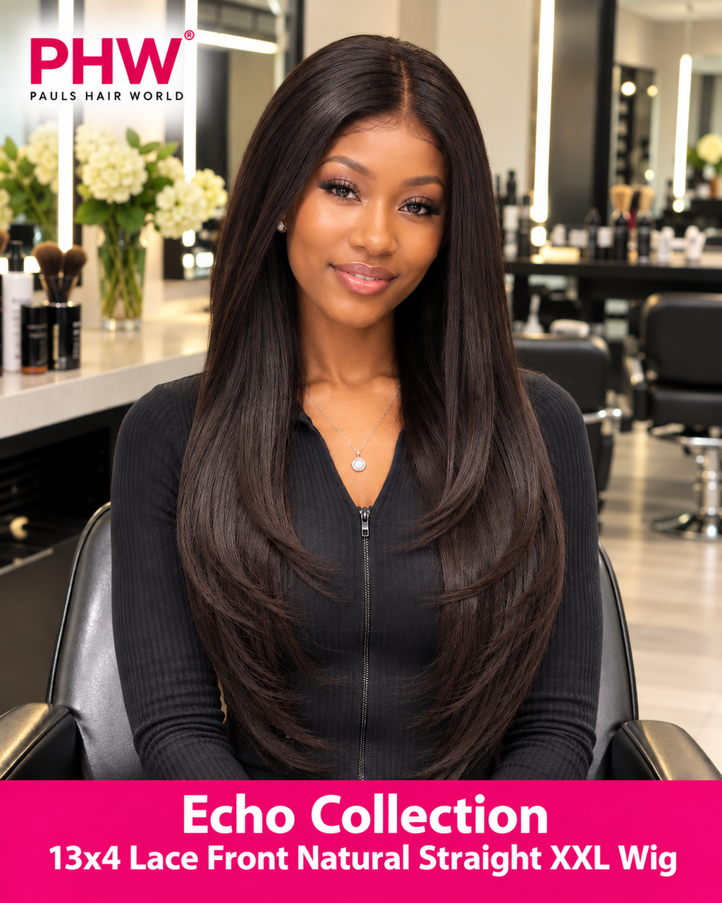 Echo Brazilian Collection 13x4 Lace Front Natural Straight Human Hair Wig