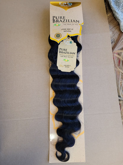 ECHO PURE 100% BRAZILIAN VIRGIN REMY LOOSE DEEP WAVE