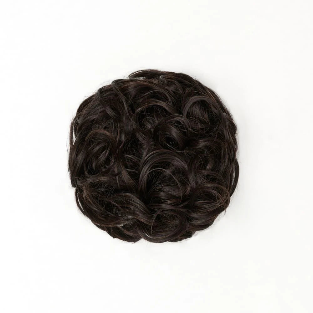 STRANDED HEAT RESISTANT CURLY MESSY BUN