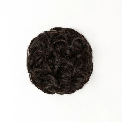 STRANDED HEAT RESISTANT CURLY MESSY BUN