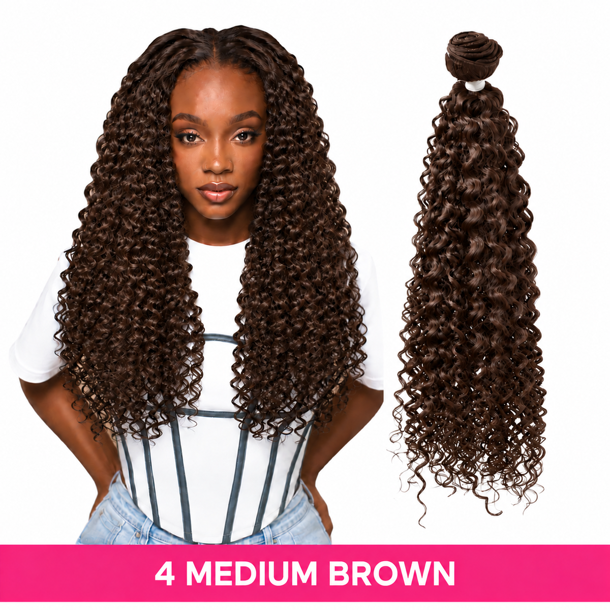 Feme Synthetic Weave - Deep Wave: Synthetic that feels like human hair.