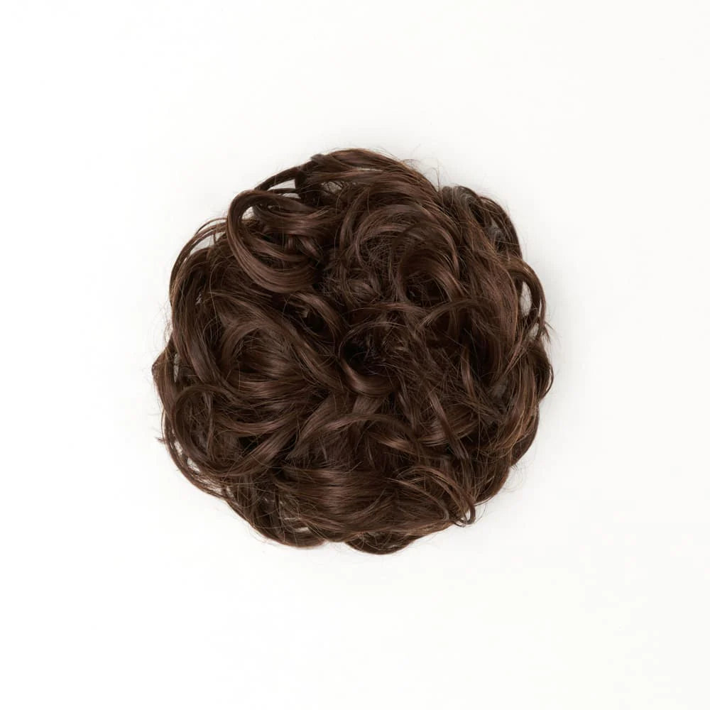 STRANDED HEAT RESISTANT CURLY MESSY BUN