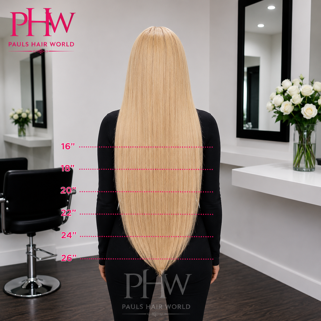 Sleek Chloe Blonde Straight Human Hair Lace Front Wig – Available in 16", 18", 20", 22", 24" & 26"