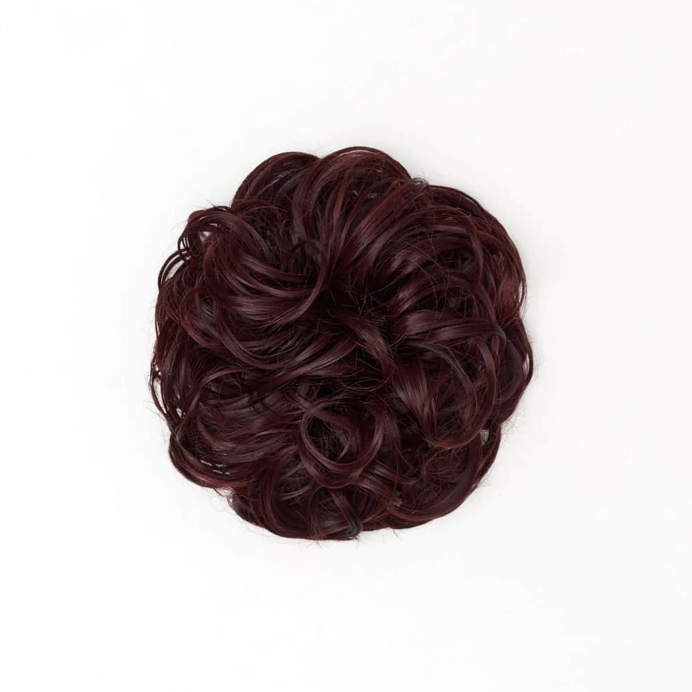 STRANDED HEAT RESISTANT CURLY MESSY BUN