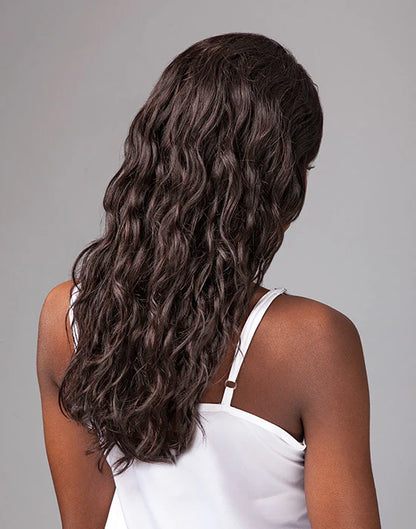 SENSATIONNEL BARE & NATURAL WIG - NATURAL WAVY: 20"-25" long with a 3" parting