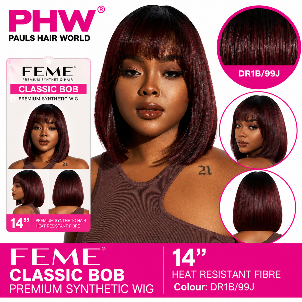 Feme Collection Classic Bob Synthetic Wig with Fringe