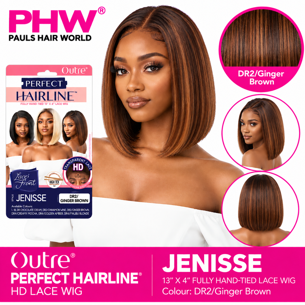 Outre Perfect Hairline Jenisse Synthetic 13x4 HD Lace Bob Wig
