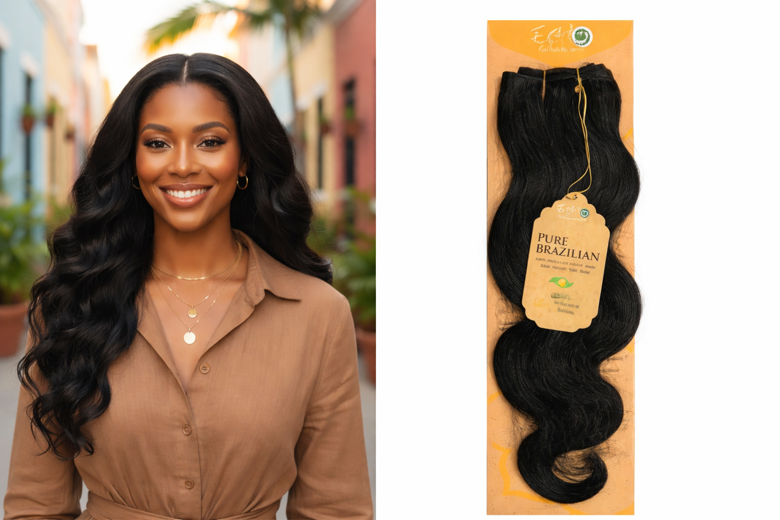 ECHO PURE 100% BRAZILIAN VIRGIN REMY WEAVE NATURAL BODY WAVE