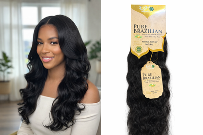 ECHO PURE 100% BRAZILIAN VIRGIN REMY WEAVE NATURAL WAVE