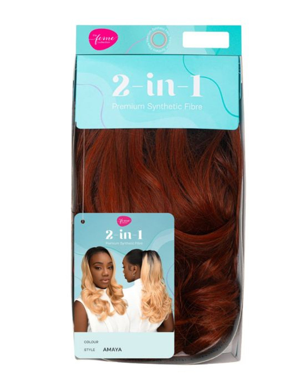 Feme 2-in-1 Half Wig or Ponytail-  Zuri: Length: 20"