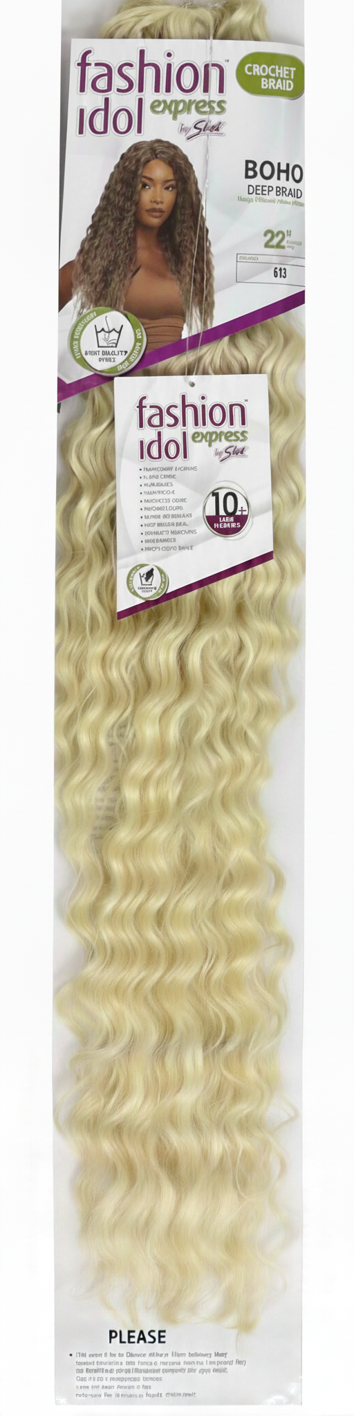 SLEEK BOHO DEEP BRAID FASHION IDOL EXPRESS SYNTHETIC WEAVE: 22”