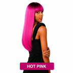 Sleek:Leslie Hair Couture Straight Synthetic Full Fringe Wig