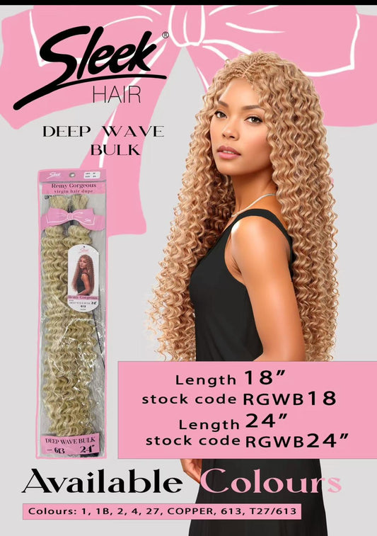 SLEEK DEEP WAVE BULK 100% HUMAN HAIR