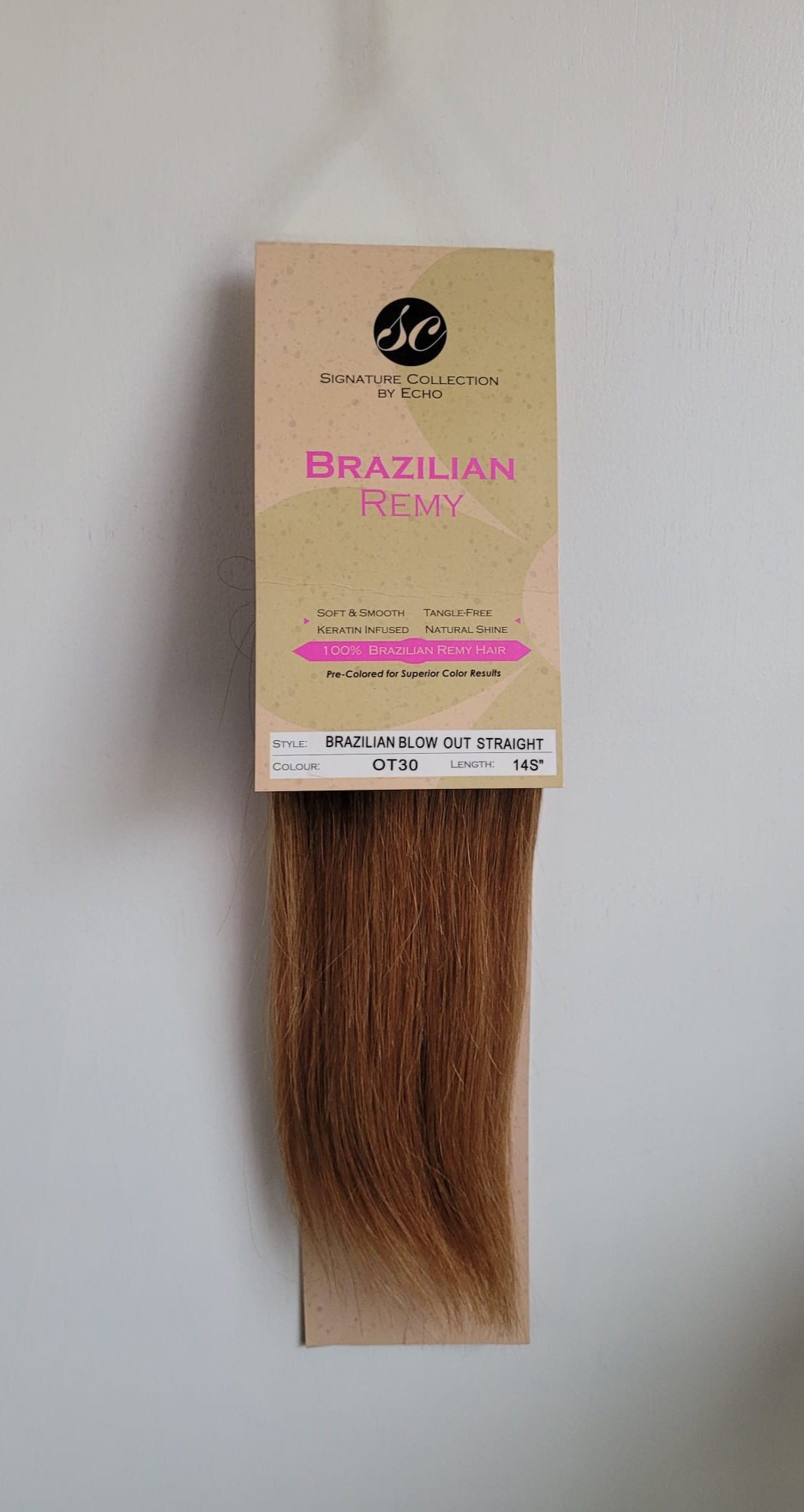 Echo Signature Collection 100% Unprocessed Remy Brazilian Blow out Straight Weave