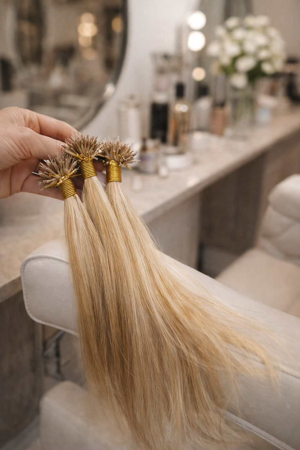 ECHO PREMIUM QUALITY 100% HUMAN HAIR Nano Bond Extensions Double Drawn 100g (100PCS) 18", 20" & 22"