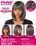 Fab & Fly Grey Glamour - Deria: Length:  11"