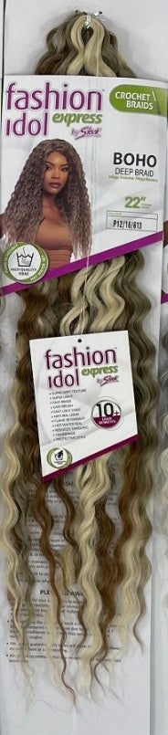 SLEEK BOHO DEEP BRAID FASHION IDOL EXPRESS SYNTHETIC WEAVE: 22”